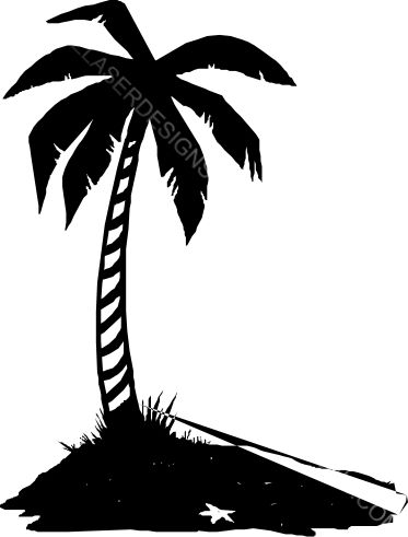 Palm Tree Silhouette: EZ Laser Designs